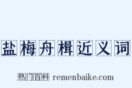 盐梅舟楫近义词是什么意思的图片
